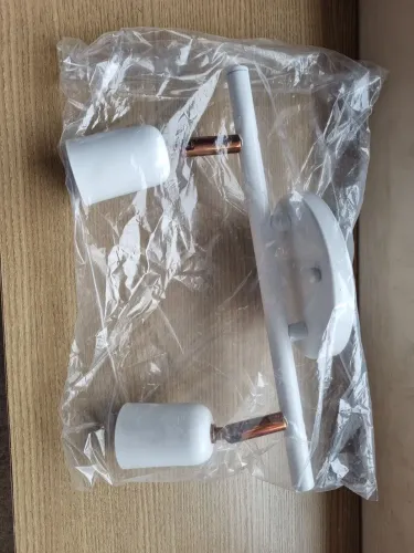 spot de sobrepor retangular 2 lâmpadas cloche branco e cobre ip20 inspire - novo