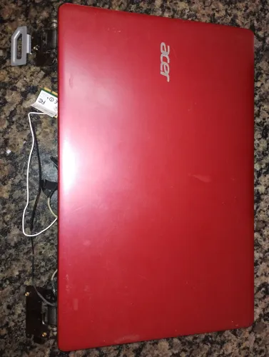 Tela com moldura webcam e dobradiça notebook acer E-5-571-3513