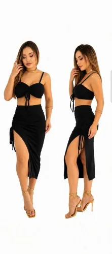 PROMOÇÃO DO CONJUNTO CROPED + SAIA / DIVERSAS CORES / TAMANHO ÚNICO /