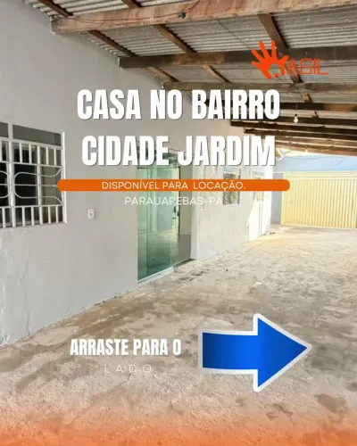 CASA COM 04 QUARTOS DISPONÍVEL PARA LOCAÇÃO NO BAIRRO CIDADE JARDIM!