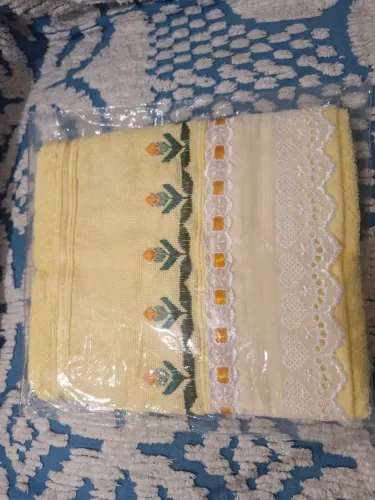 Toalhas de rosto Santista bordada