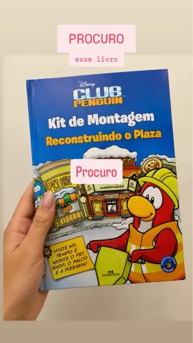 Livro montagem kit plaza club penguin