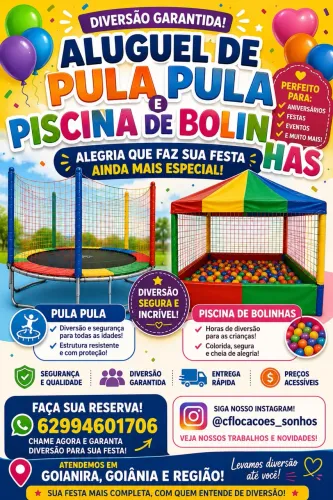 Aluguel de pula pula e piscina de bolinhas