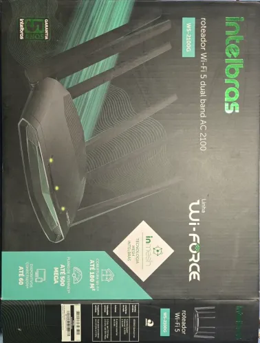 Roteador Intelbras W5-2100G Wi-Fi 5 Gigabit Dual Band AC 2100 (Novo/Aberto)