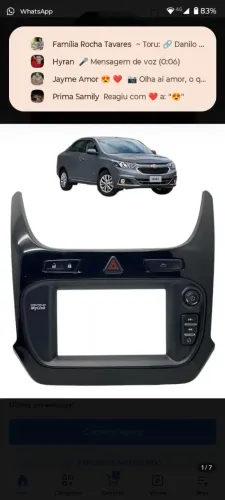 Moldura MyLink Cobalt 2016 a 2019