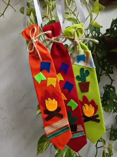 Gravata Junina Artesanal - Acessório para Festa Junina 