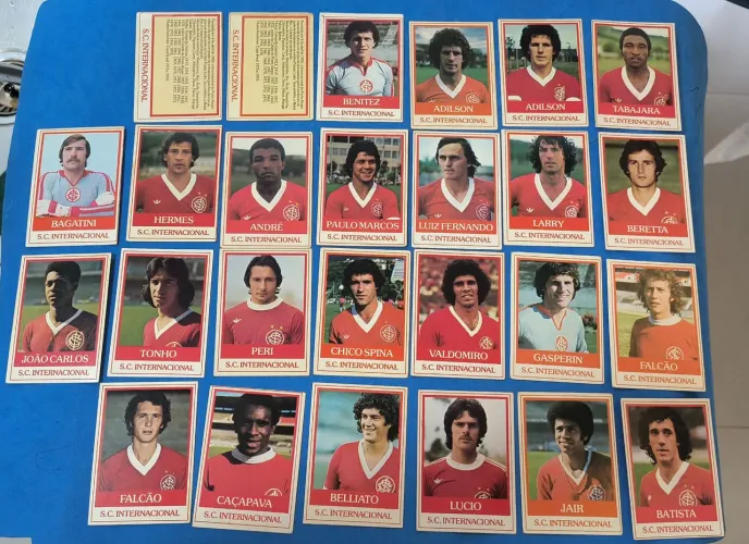 26 Futebol Cards Ping Pong 1979 Internacional completo