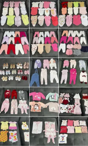 LOTE: ROUPAS INFANTIS PARA MENINA DE 0 A 2 ANOS