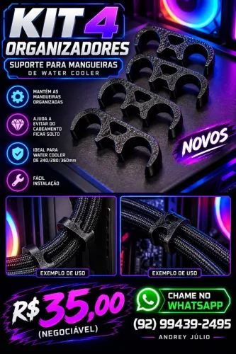 KIT 4 ORGANIZADORES PARA MANGUEIRAS DE WATER COOLER - NOVOS