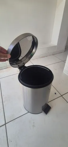 Lixeira aco inox 30 litros
