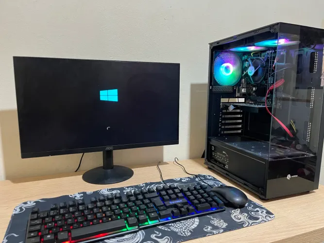 Pc gamer de entrada com placa de video