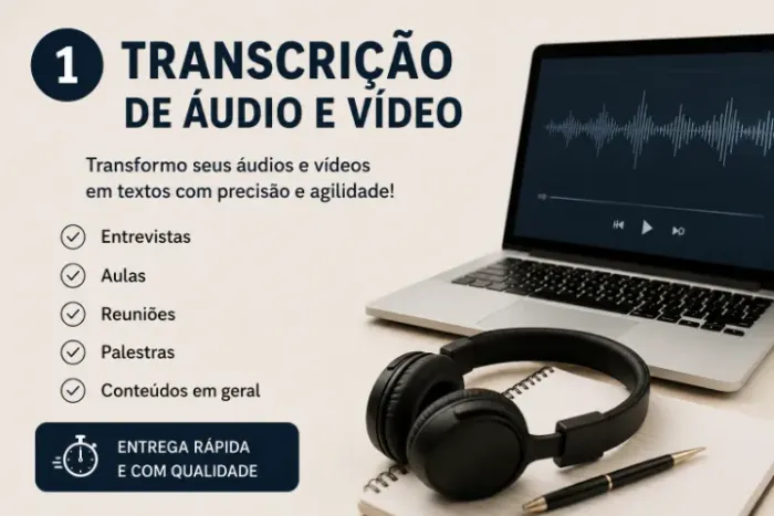 Transcrição de áudio e vídeo