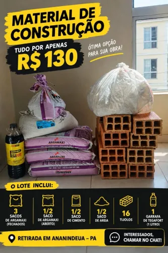 Vendo atérias de construção que sobraram de uma obra