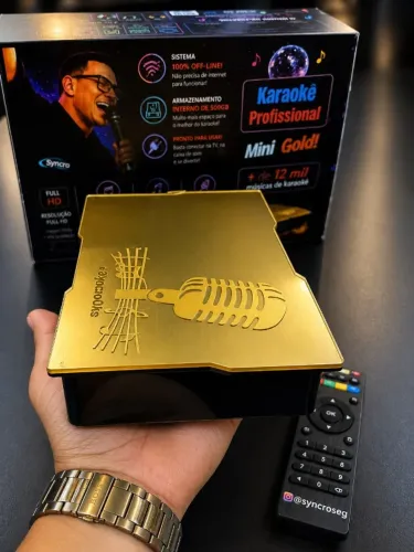 karaokê portátil mini gold