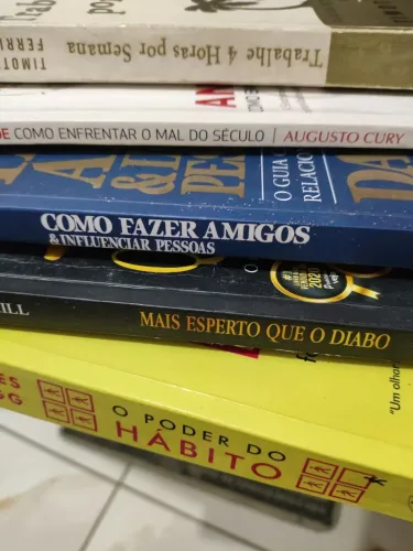 5 Livros de auto ajuda, O poder do hábito, mais esperto que o D.... (todos novos)