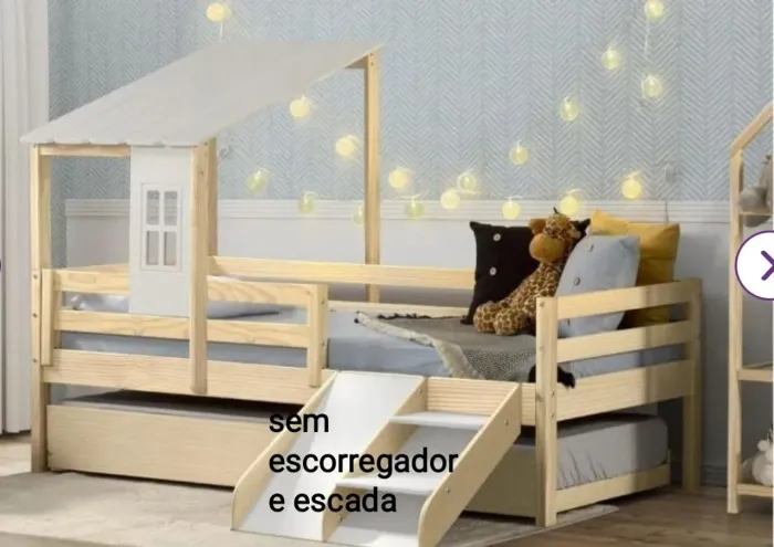 Bicama infantil com telhadinho