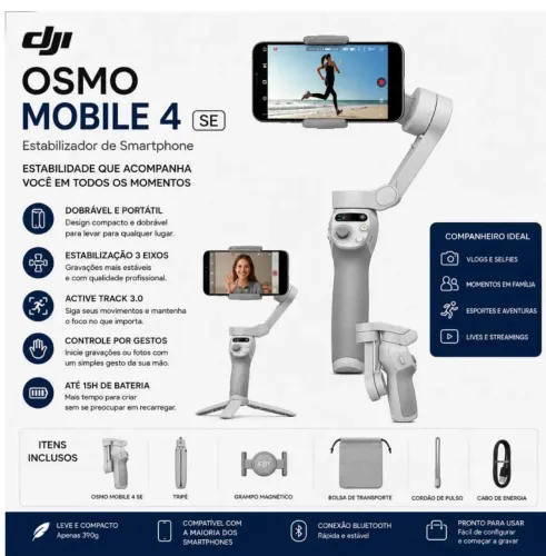 GIMBAL estabilizador DJI Osmo móbile 4 SE para celular