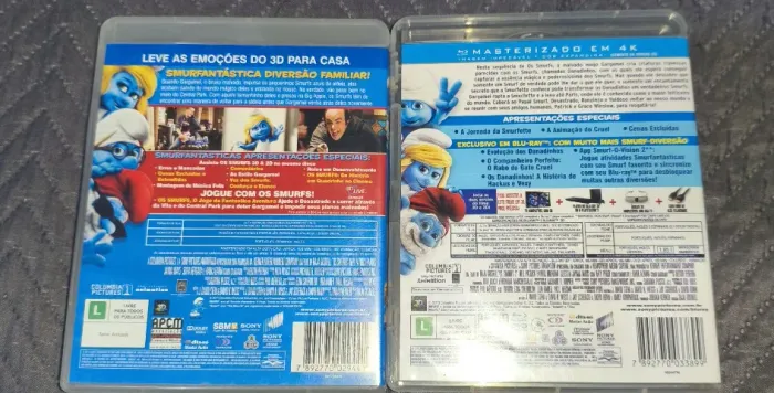 Kit Bluray - Os Smurfs 1 e 2 3D
