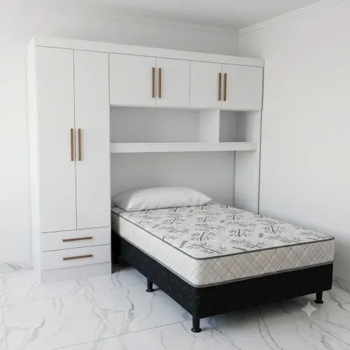Guarda roupas modulado + cama box casal / frete grátis / pague na entrega 