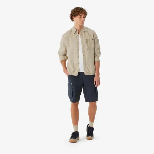bermuda cargo masculina para trilha nh500 quechua azul 42