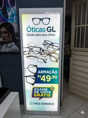 Expositor com led backlight bote preço vamos fechar 