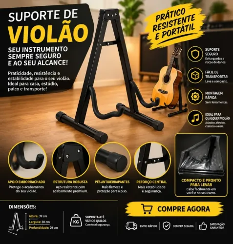 Suporte de chão para violão