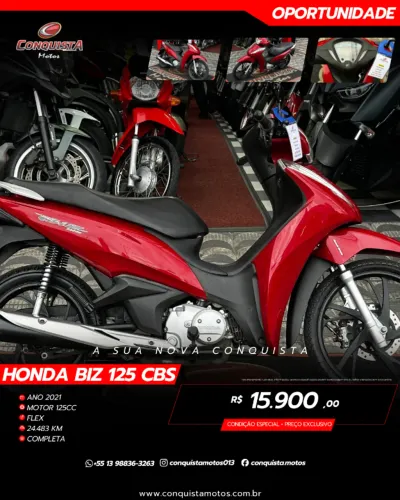 Biz 125 CBS 2021 | Apenas 24.000Km 