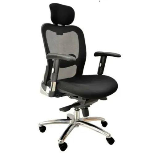 Poltrona Presidente Tela MK-4002 Ergonômica Preta Conforto Executivo Premium 30014