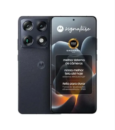 Smartphone Motorola Signature 512gb 5G 24gb preto - novo lacrado