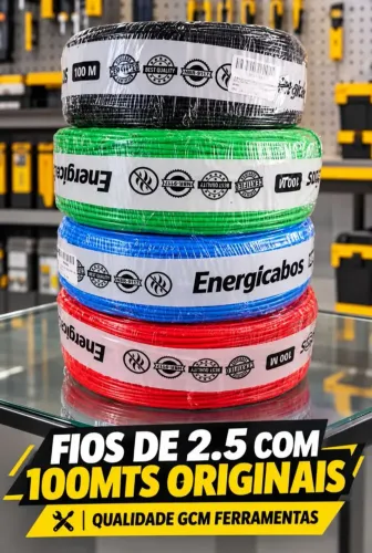 Fios elétricos de 2.5 com 100mts de comprimento 