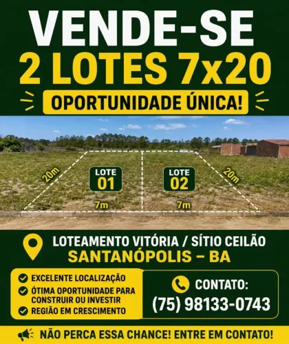 2 lotes 7x20