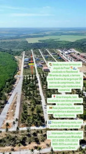 IMPERDÍVEL! TERRENO A VENDA EM JEQUIÁ DA PRAIA