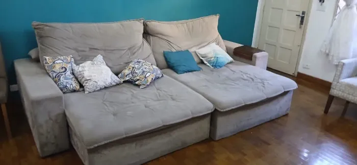 Sofá Retrátil/Reclinável Gigante 2,90m - Desapego Urgente (Para Higienizar)