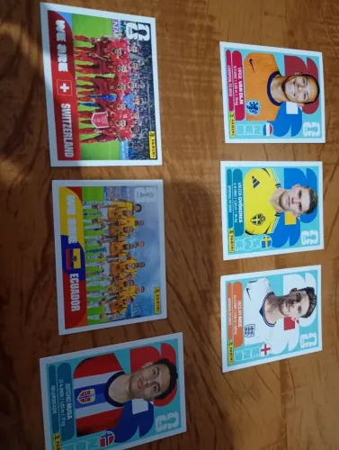 Lote com 6 figurinhas Copa do Mundo 2026, Versão EUA