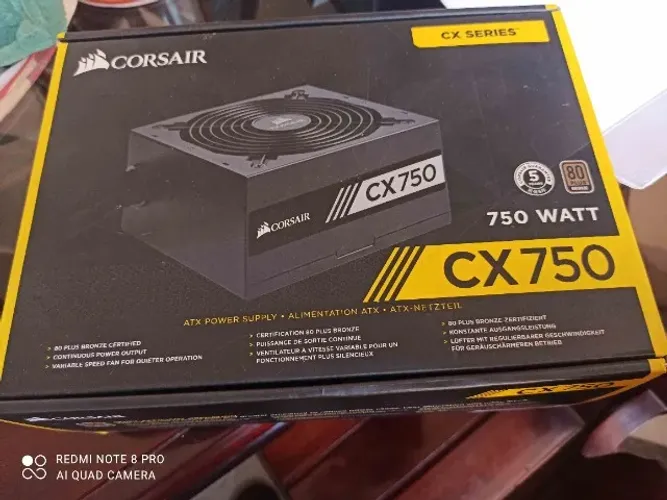 FONTE ATX CORSAIR GAMER CX750