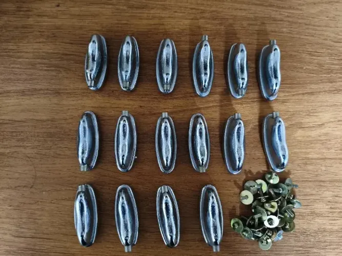 16 Canoas Turbo Cromadas para Bumbo