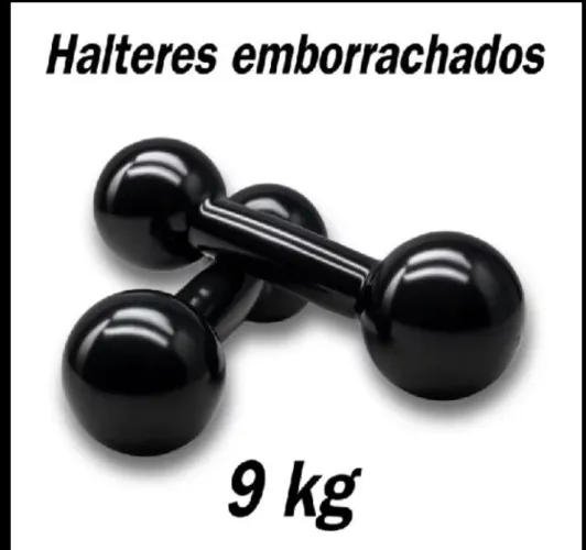 02 halteres emborrachados 9kg