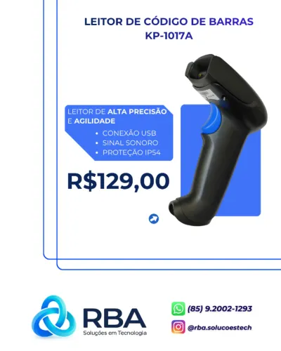 LEITOR DE CÓDIGO DE BARRAS KP1017A