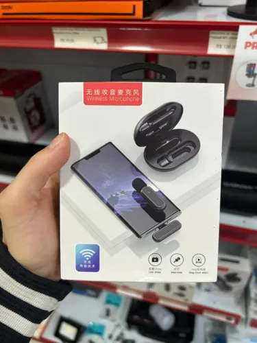 Microfone de Lapela Para Gravação áudio vídeo