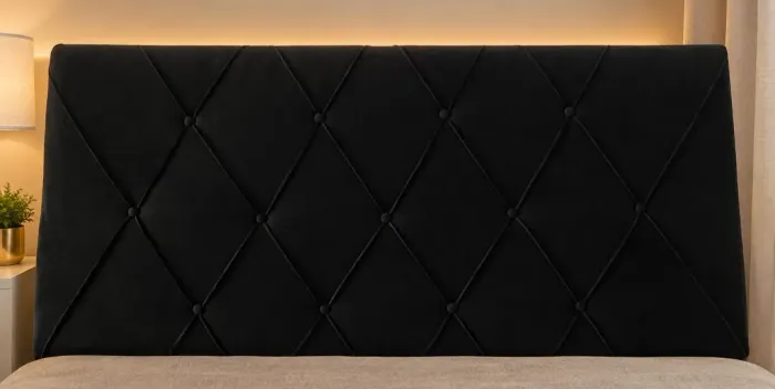 Linda Cabeceira Queen Size ( sem uso ) Preto Suede