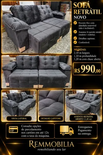 SOFA RETRATIL NOVO ENTREGAMOS PAGAMENTO NA ENTREGA
