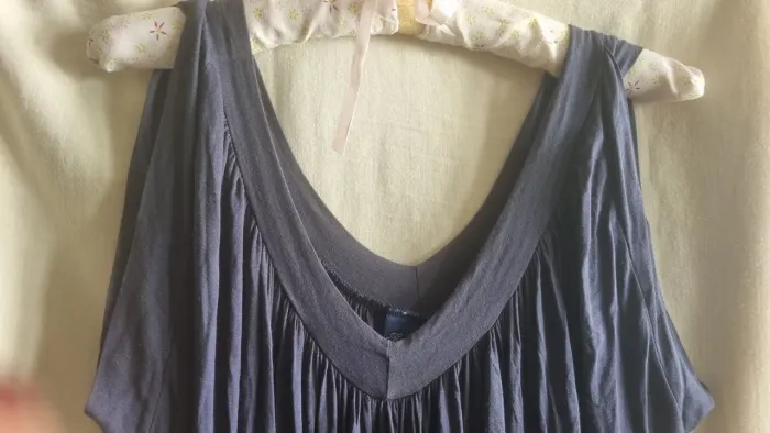 Vestido de malha ciganinha M azul-marinho