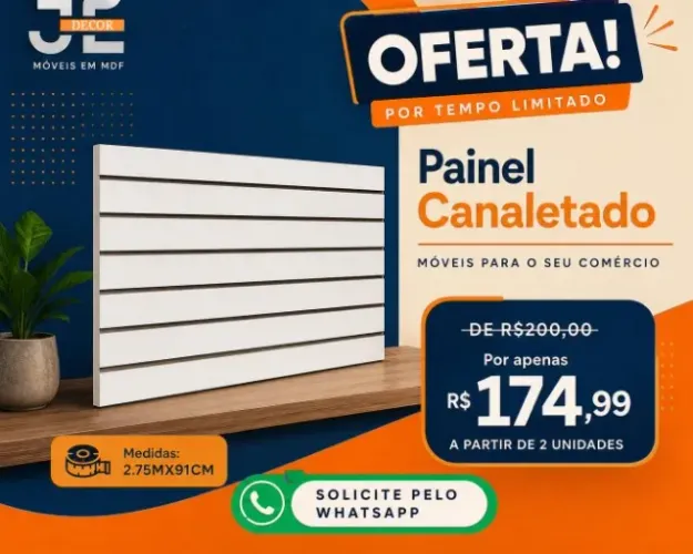 PAINEL CANALETADO PARA SEU COMÉRCIO