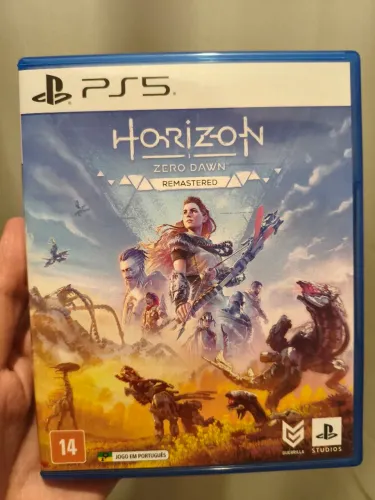 Horizon Zero Dawn Remastered + DLC Frozen Wilds, perfeito estado! Só zerei.