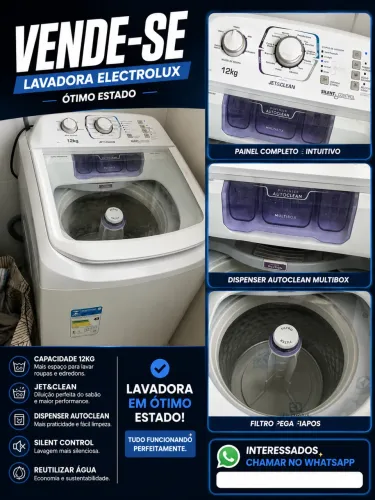 Máquina de lavar eletrolux 12 l