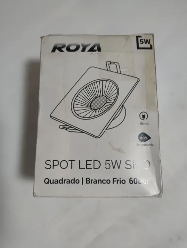 Spot led 5w smd quadrado branco frio 6000k kit com 10 und novo