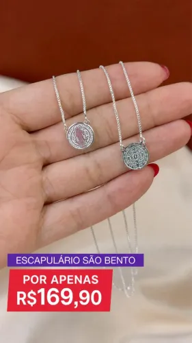 Escapulário São Bento Prata 925