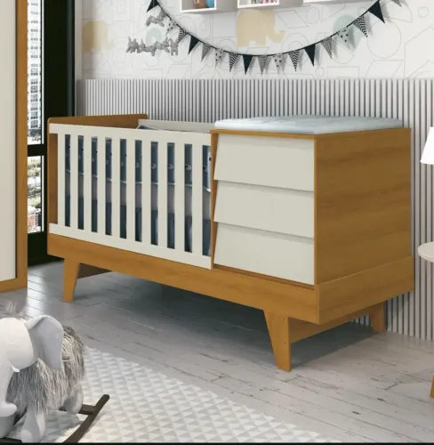 Berço americano com cômoda e mini cama