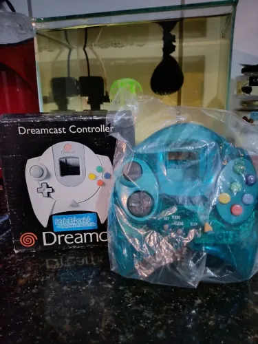 Controle Sega Dreamcast Translúcido TecToy Não Aceito Trocas <br>
