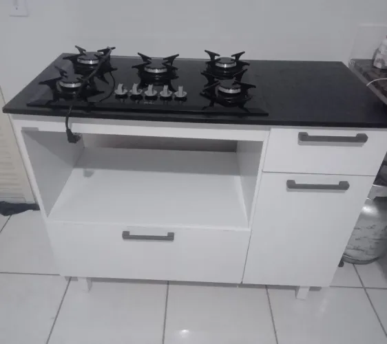 Fogao cooktop com gabinete